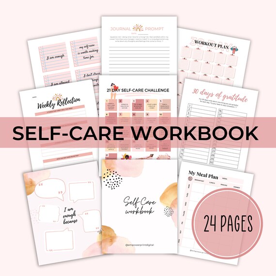 Self Care Journal Printable Self Care Workbook Digital - Etsy