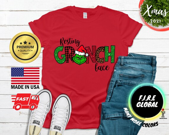 Resting Grinch Face Shirt Grandma Mom 