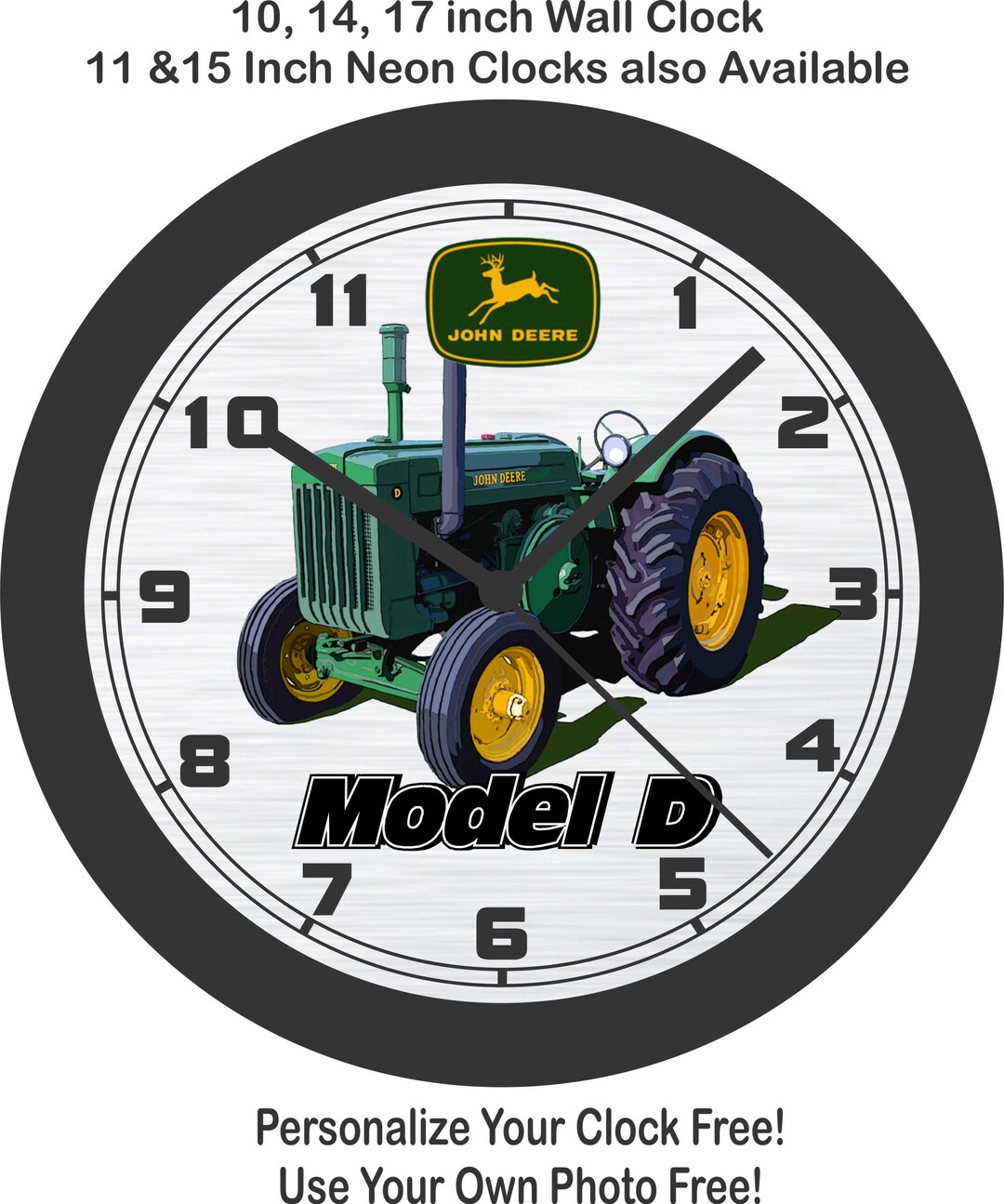 John Deere Model D Tractor Wall Clockfree US Ship Etsy