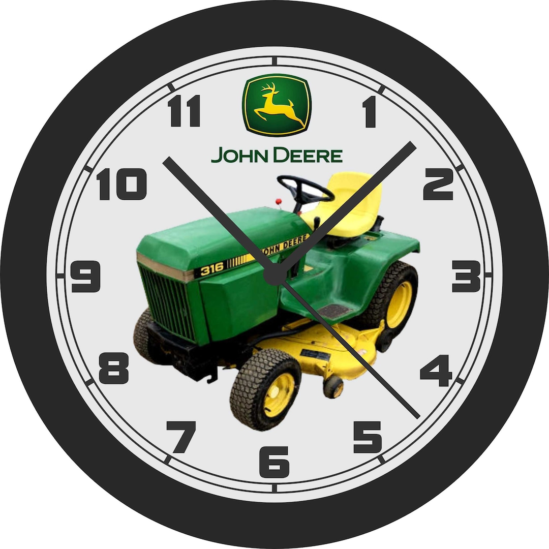John Deere 316 Lawn Tractor Wall Clock Etsy