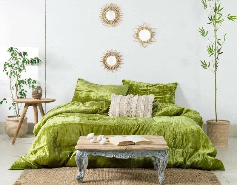 Lime Green Duvet Set - Etsy UK