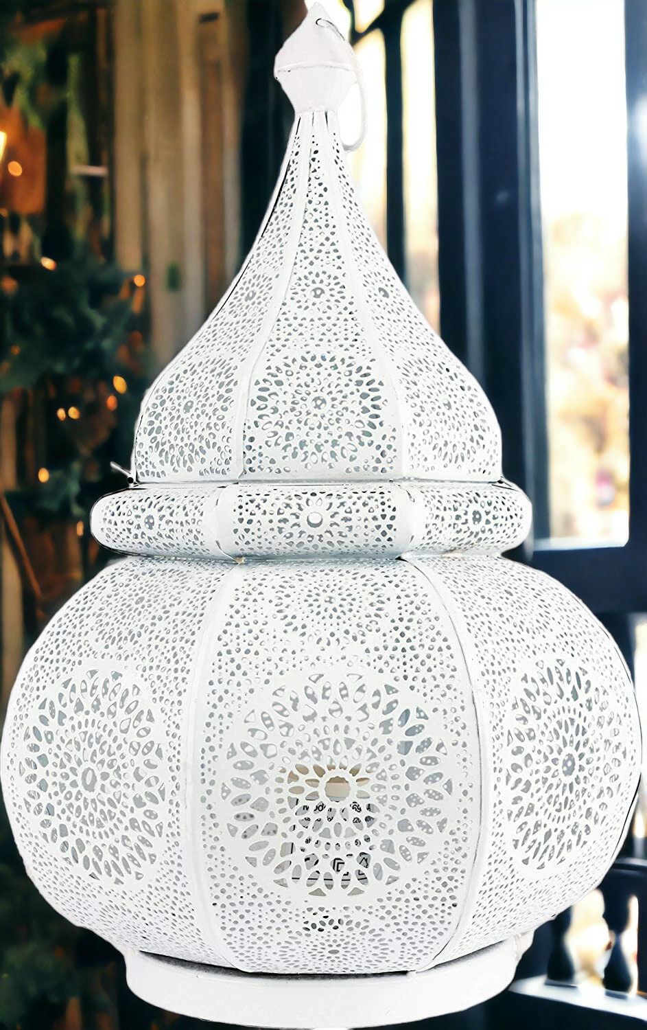 White moroccan lantern online