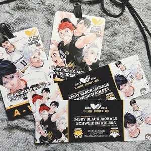 HQ!! Timeskip VIP Badges & Tickets || Volleyball Anime