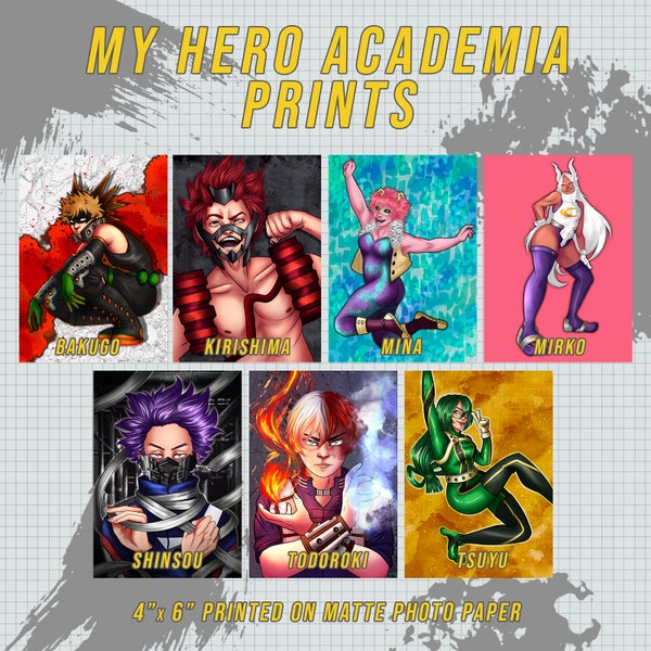 Hero Academy Anime Art Prints