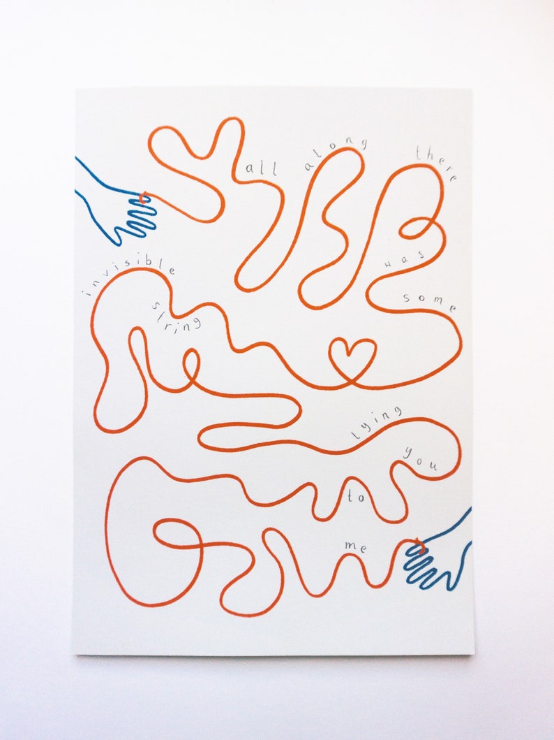 A4 Art Print Taylor Swift's Invisible String Lyrics the Etsy