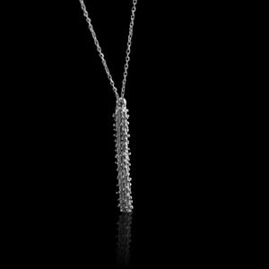 Handcrafted Silver or Bronze Textured Bar Pendant Necklace - Unique Artisan Jewelry for Men & Women - Minimalist Vertical Necklace