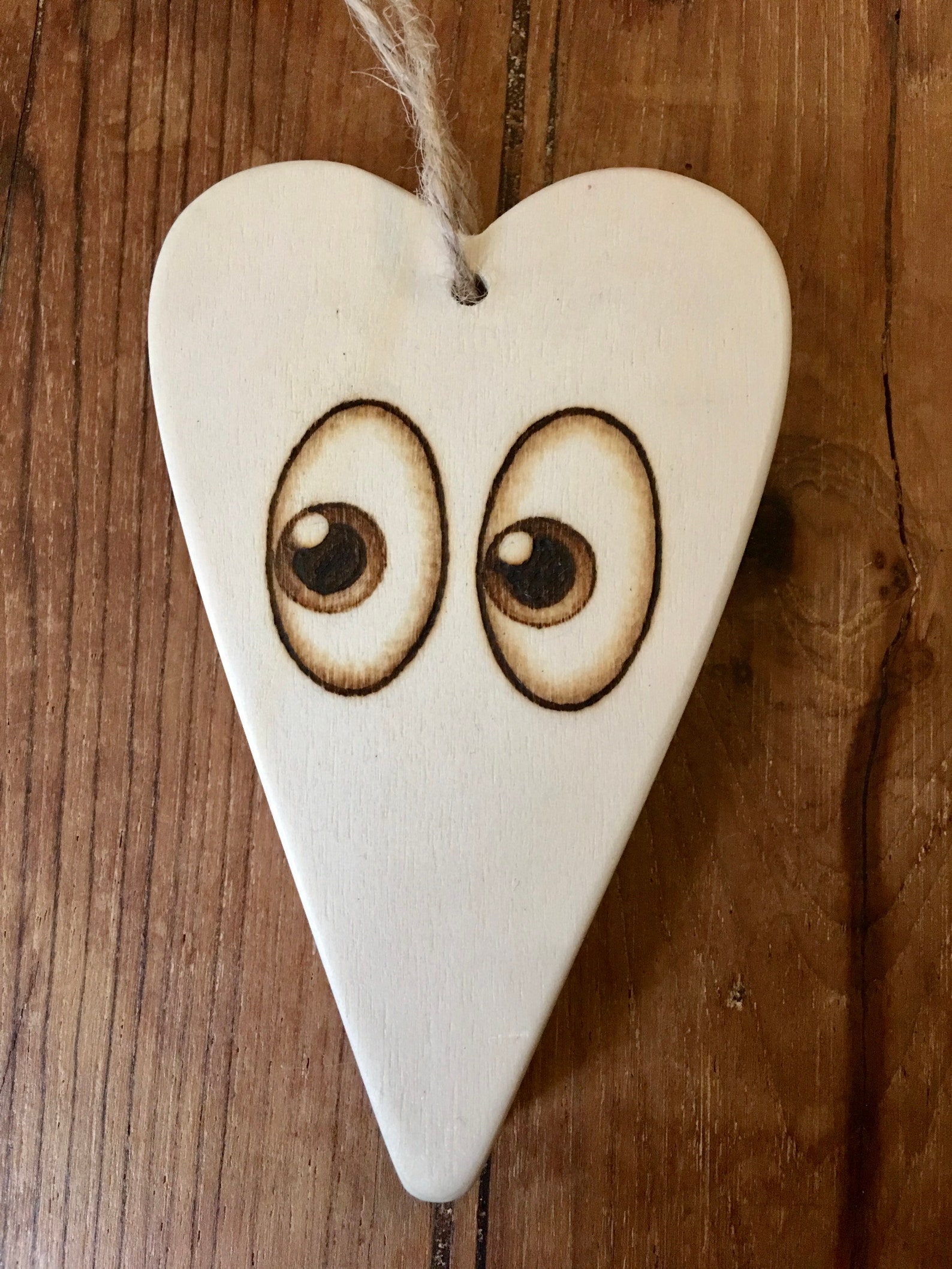 Eyes emoji wood burning Etsy
