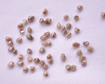 Natural Brown Diamond, Rough Diamond, 2.50mm To 3mm, Loose Diamond, Raw Diamond, Diamond For Jewelry, 10 Pieces