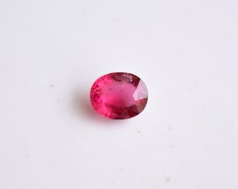 Natural Pink Tourmaline Gemstone, 1.40 Carat, Loose Tourmaline, Tourmaline Faceted Oval Shape Gemstone, Gemstone For Jewelry, 6.50x8mm