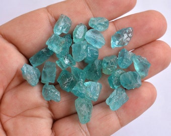 Apatite Loose Gemstone, Natural Apatite Rough Gemstone, Blue Apatite Raw Gemstone, 10 Pieces, 8mm To 13mm, Rough Gemstone For Jewelry