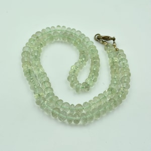 Green Amethyst Gemstone Beads, Amethyst Rondelles Beads, Amethyst Faceted Beads, Gemstone For Jewelry, 6.5mm To 7mm, 18 Inch Strand