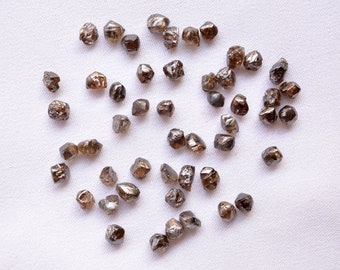 Natural Brown Diamond Crystal, Rough Diamond, Conflict Free, 3 Carat, Raw Diamond, Loose Diamond, 3mm - 3.5mm, 10 Pieces