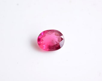 Natural Pink Tourmaline Gemstone, 1.30 Carat, Tourmaline Faceted Oval Shape Gemstone, Faceted Tourmaline, Gemstone For Jewelry, 7x8.70mm
