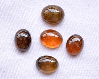 Multi Color Tourmaline Oval Shape Cabochons, 9x11mm - 10x12mm, Tourmaline Cabochon, Tourmaline Gemstone For Jewelry, 24 Carat, 5 Pieces