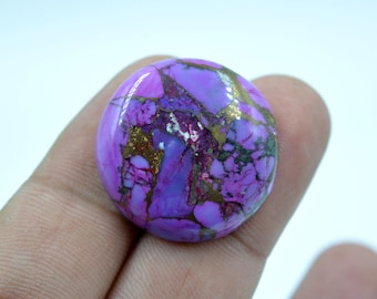 Lila Kupfer Türkis Cabochon, polierter Türkis, flache Rückseite Edelstein, lose Edelstein, Türkis Cabochons, CS 340
