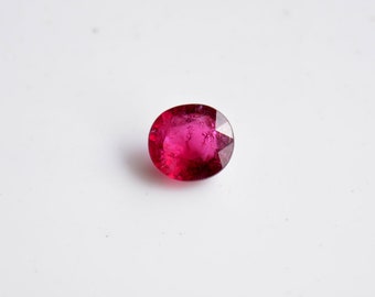 Natural Pink Tourmaline Gemstone, 1 Carat, Faceted Tourmaline, Pink Tourmaline Oval Shape Gemstone, Gemstone For Jewelry, 7x7.5mm