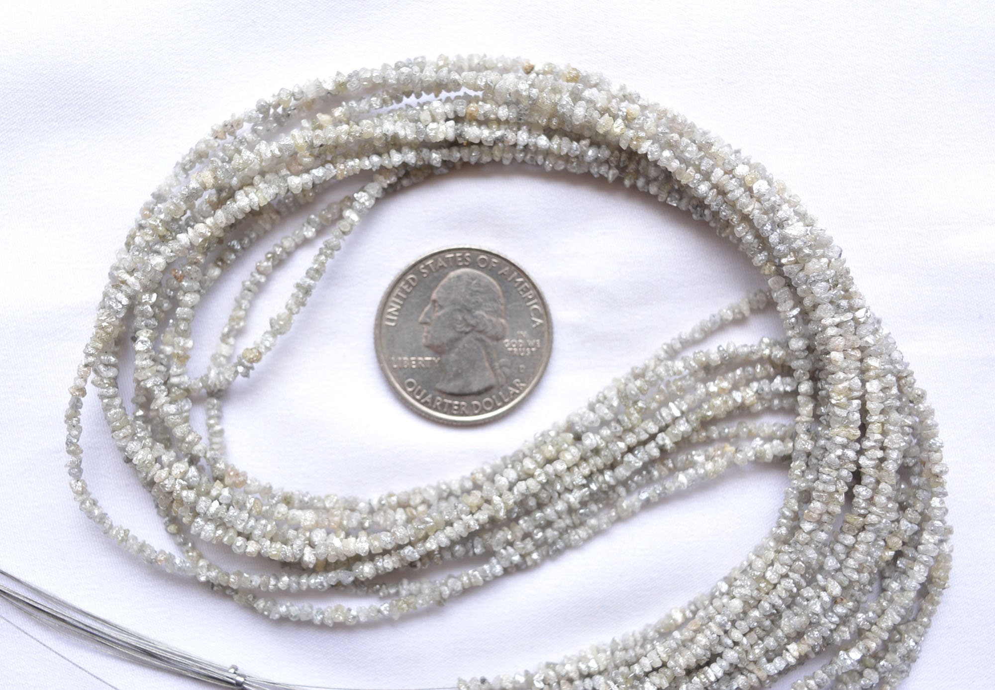 Pendentif Diamant Brut Naturel 0.68 Ct Gris/Blanc - Argent 925 - ZHOYA DIAMONDS