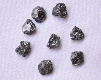 Natural Black Diamond, Rough Diamond, Conflict Free, Raw Diamond, Loose Diamond, Diamond Gemstone, 6mm, 2 Pieces