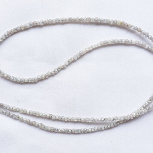 Natural Rondelle Rough Diamond, Conflict Free, Grey Diamond Beads, Raw Diamond Beads, Diamonds For Jewelry, 2mm - 2.20mm, 8 Inches Strand