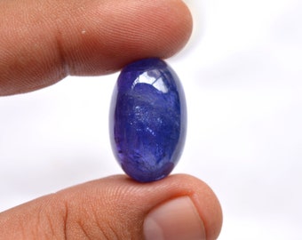 Tanzanite Cabochon, 15x24mm, Natural Tanzanite Oval Shape Cabochons, Smooth Tanzanite, 42.10 Carat, Gemstone For Jewelry