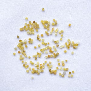 Natural Diamond Cubes, Rough Uncut Yellow Diamond, Conflict Free, Loose Raw Diamond Box, Diamond For Jewelry, 1 Carat, 1.50mm