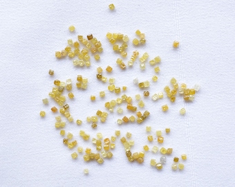 Natural Diamond Cubes, Rough Uncut Yellow Diamond, Conflict Free, Loose Raw Diamond Box, Diamond For Jewelry, 1 Carat, 1.50mm