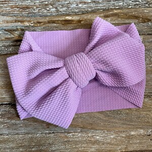 Purple girl big bow headwrap/headband