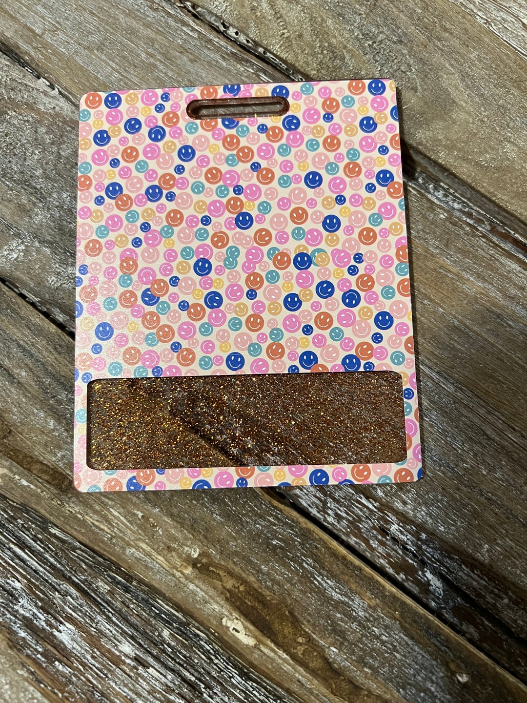 Smiley Face Horizontal Badge Buddy Etsy