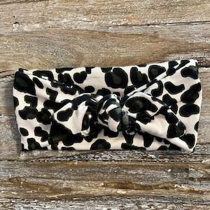 Army green cheetah print headband/headwrap/turban
