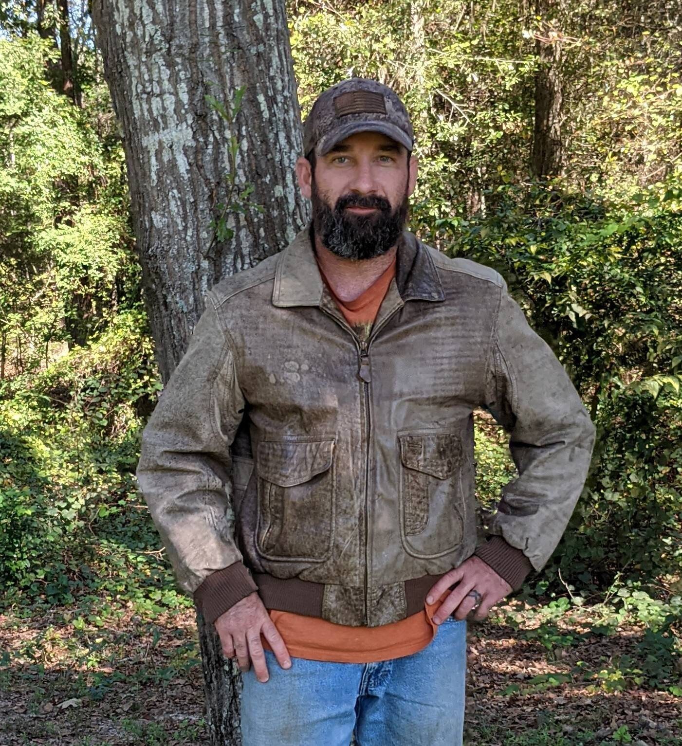 Saddlebred 1970's Leather Bomber Jacket 