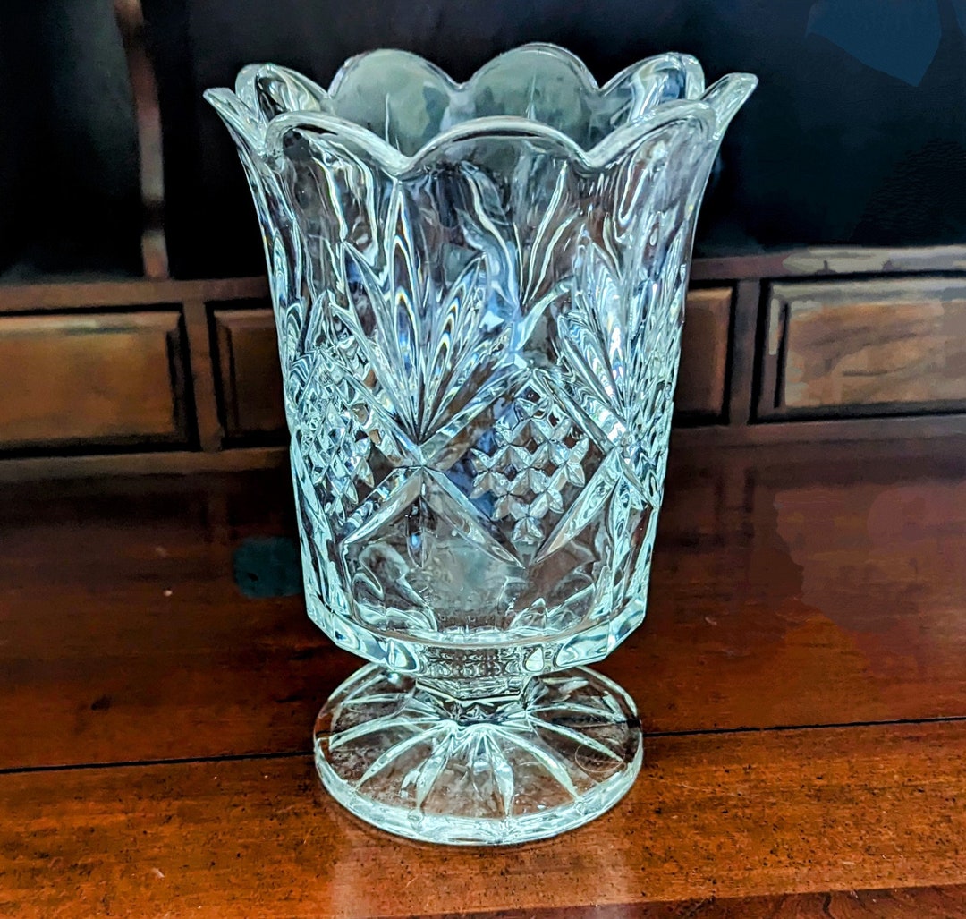 Vintage Crystal Godinger Shannon Dublin Collection Hurricane Vase