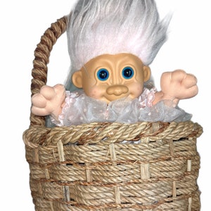 Vintage 1980s, 1990s Ballerina Troll doll all dressed up in pink
