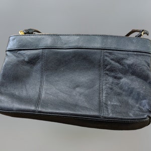 Vintage Marlo Black Genuine Leather Crossbody/ handbag. Clutch bag.