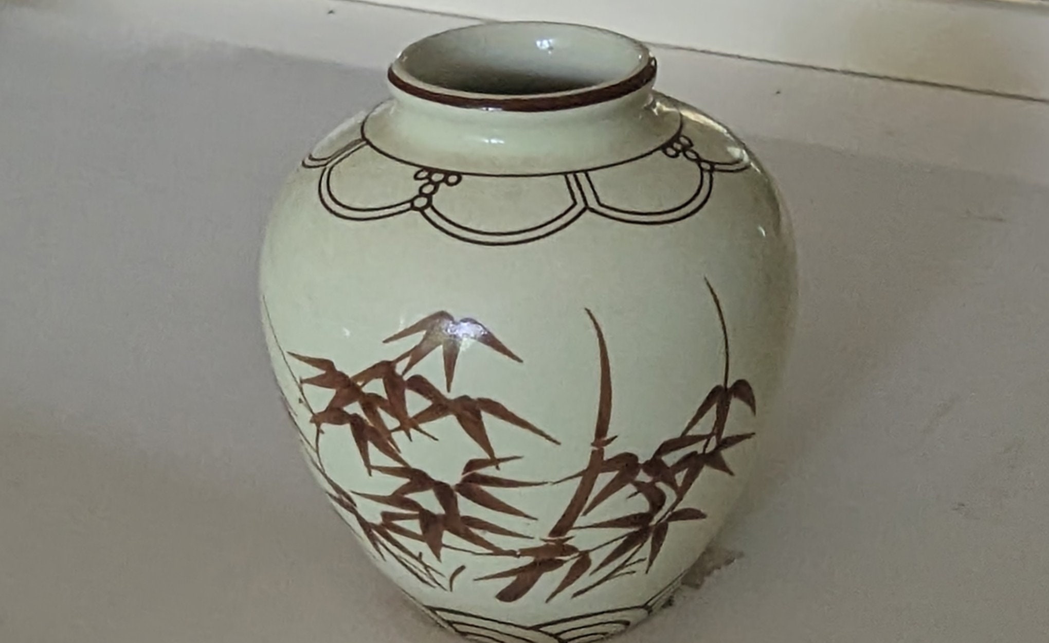 Miniature Japanese Litan Dynasty 16 Century, Imperial Collection Replica Vase, Celedon Green With Brown Bamboo. Made in Japan, Number K 67. - Etsy Miniature Japanese Litan Dynasty 16 Century, Imperial Collection Replica Vase, Celedon Green With Brown Bamboo. Made in Japan, Number K 67. - Etsy