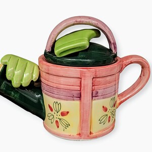 MCM Garden Themed Teapot, kitche teapot, unique colorful teapot, pastel teapot, Cardinal Inc. Teapot. Great addition for teapot collectors.