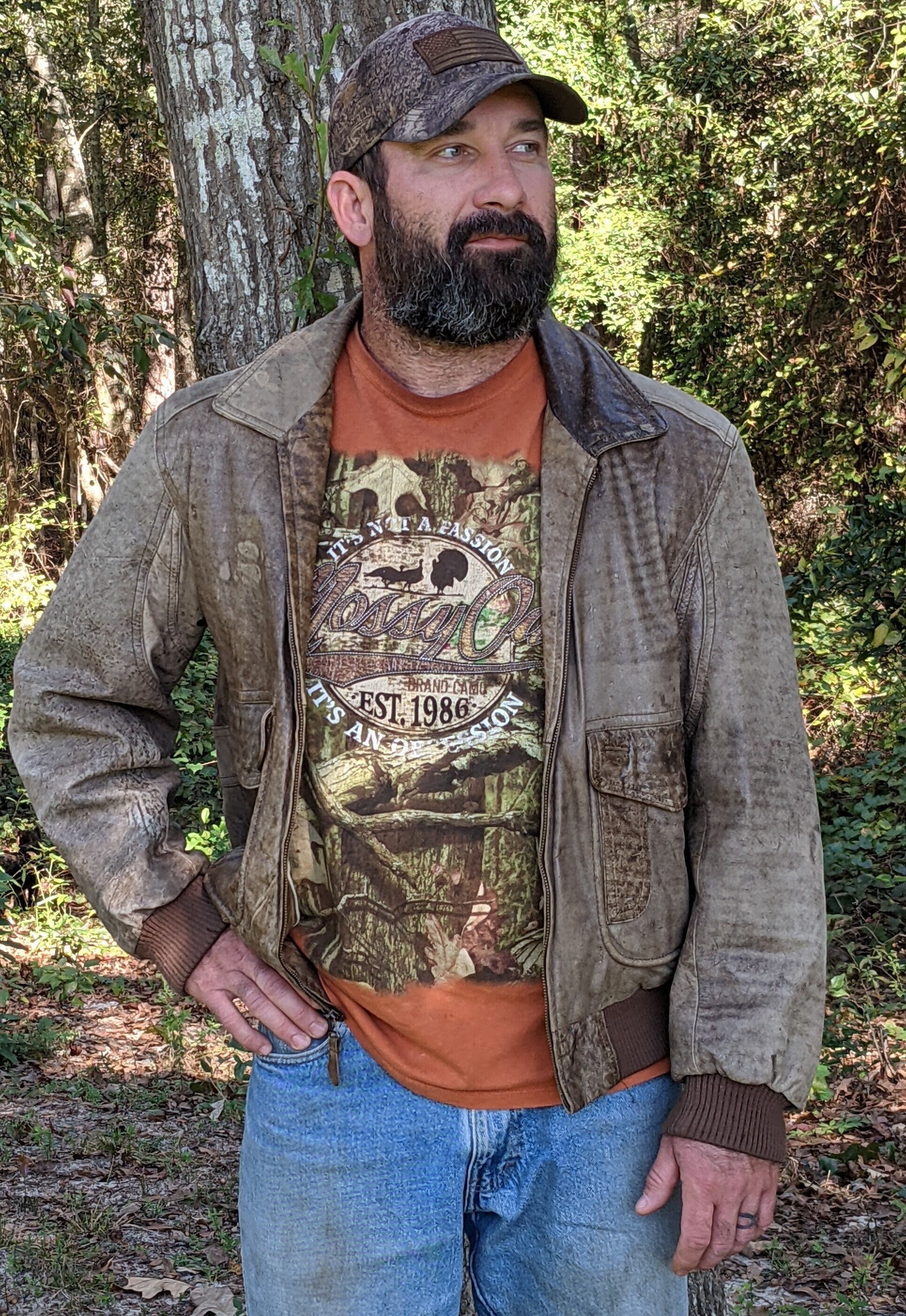 Saddlebred 1970's Leather Bomber Jacket 
