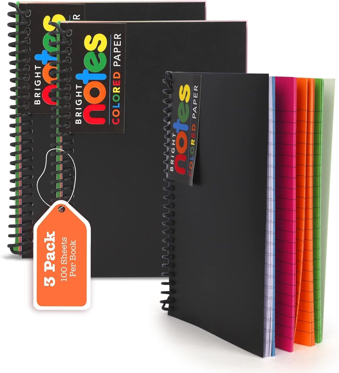 Colored Spiral Notebook, 5x7 Inch, College Ruled With Bright