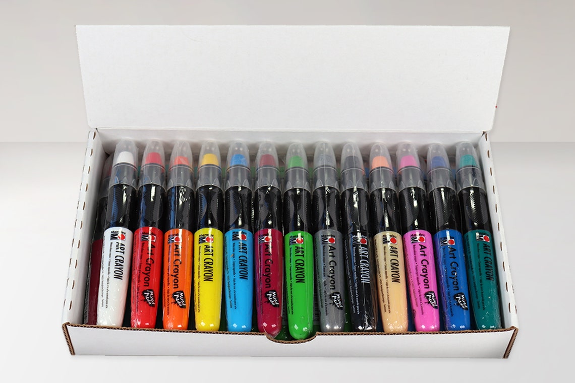 Marabu Art Crayons for Mixed Media 26 Smooth and Easy Blending