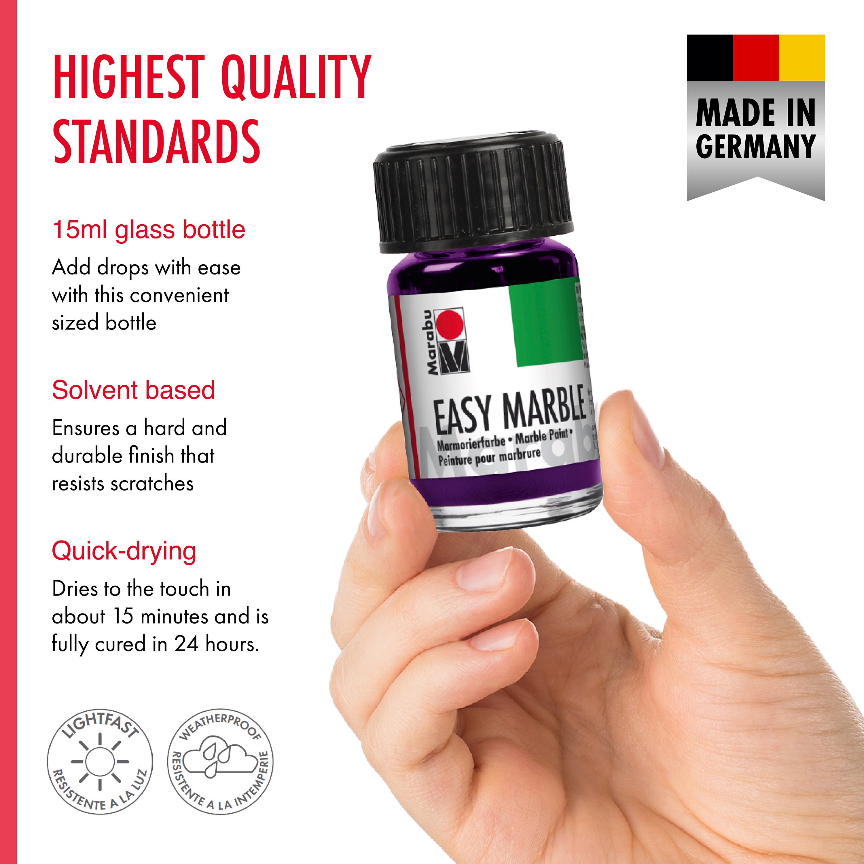 Marabu Easy Marble Paint Set 42 colores Botellas de 15 ml Etsy España