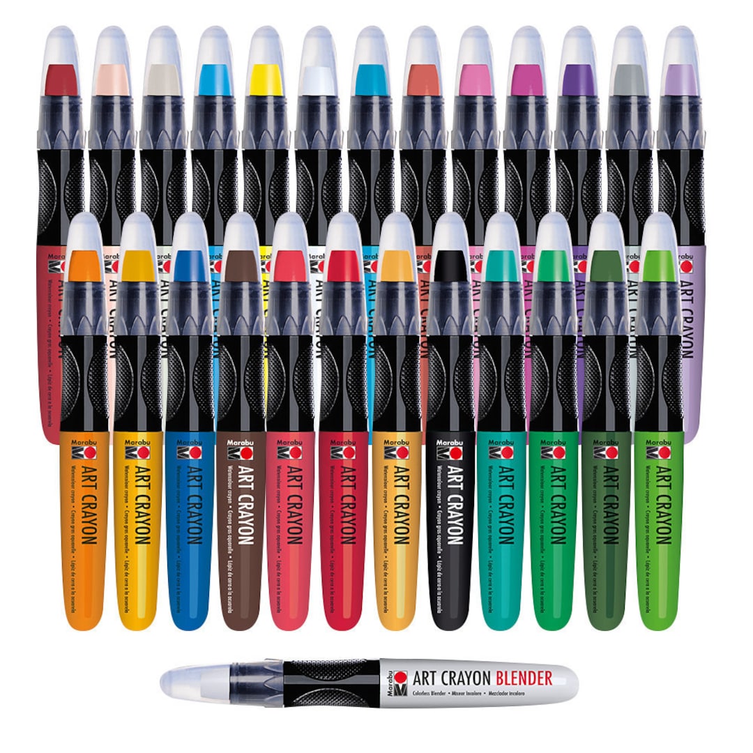 Marabu Art Crayons for Mixed Media 26 Smooth and Easy Blending