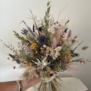 Dried flowers meadow bouquet bridal bouquet colorful image 7