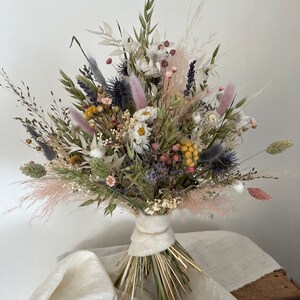 Dried flowers meadow bouquet bridal bouquet colorful image 3