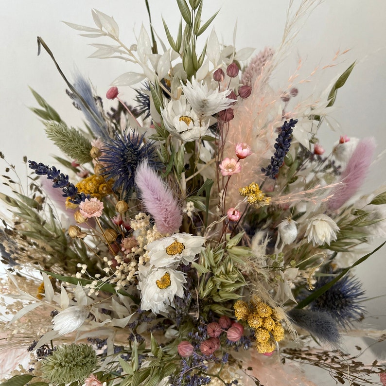 Dried flowers meadow bouquet bridal bouquet colorful image 8