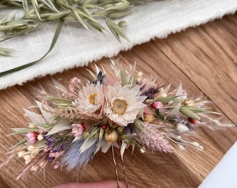 Trockenblumen Haarschmuck | Haarnadel | Frühling & Sommer | Haar Accessoires | Blumenschmuck pastell bunt