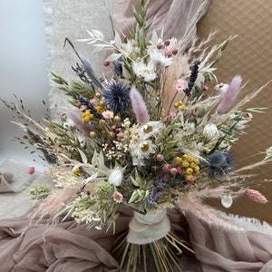 Dried flowers meadow bouquet bridal bouquet colorful image 6