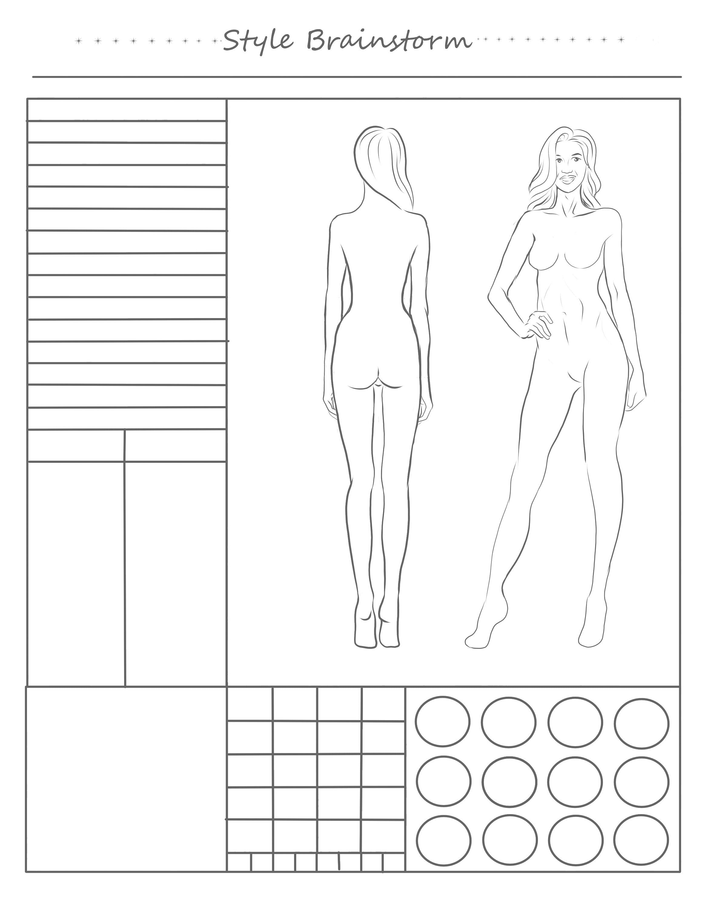 fashion sketchbook template