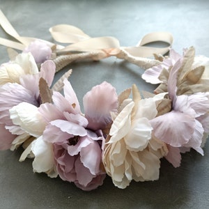 Dog Flower Collar, Dog Wedding Flower Wreath, Wedding Flower Crown, Puppy Flower Wreath, Dog Flower Crown image 2