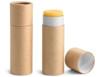 25 x Eco Push-up Tubes for Lip Balm/Deodorant  | 100% Compostable, Biodegradable & Recyclable