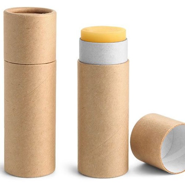 25 x Eco Push-up Tubes für Lippenbalsam/Deo | 100% kompostierbar, biologisch abbaubar und recycelbar