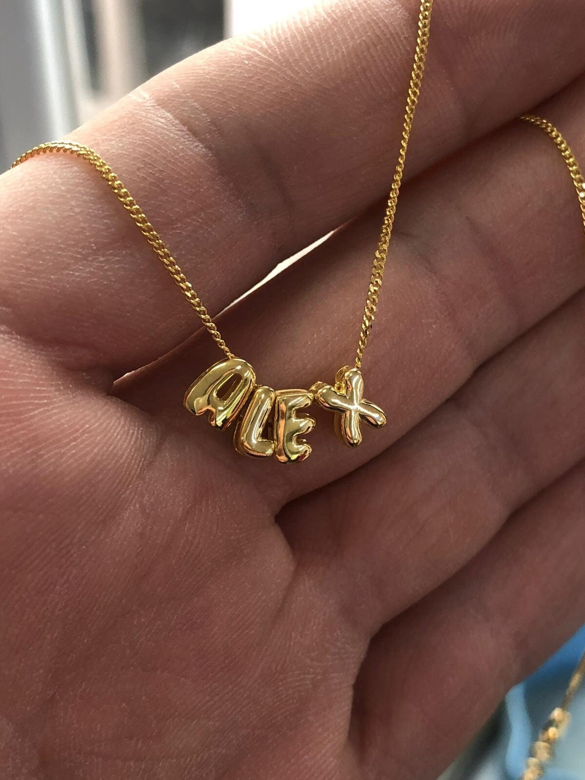 Real 14K Rose Gold Bubble Letter Pendant All Letters & Numbers, Gold  Initial Pendant - Jahda Jewelry Company Custom Gold Rings, Necklaces,  Bracelets & Earrings - Sacramento, California
